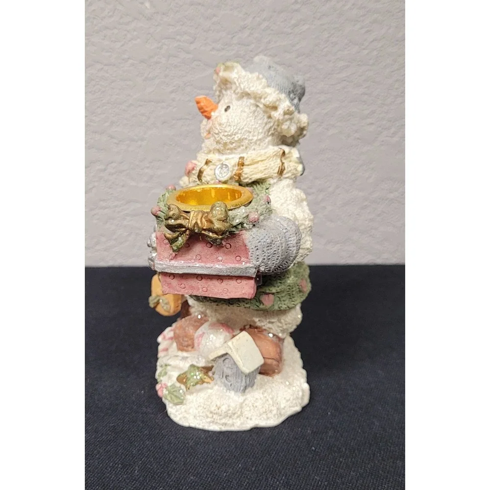 Cornerstone Creations Christmas Snowman Candle Holder Figurine Christmas Decor
